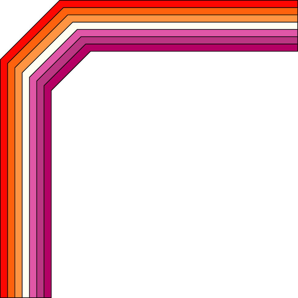 Lined Psychedelic Rainbow Borders